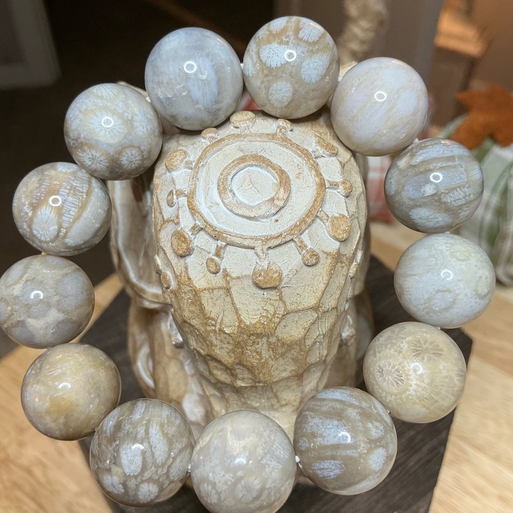 Gray Coral Jade 15mm